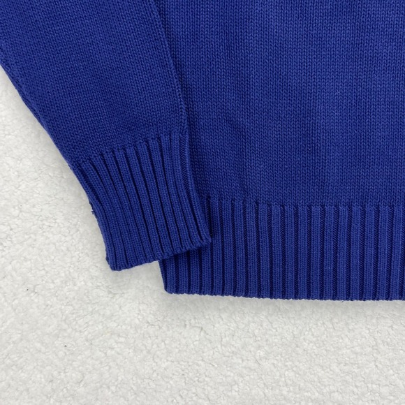 Polo Ralph Lauren 100% Cotton Crew-neck Sweater Boy's Size M Blue VTG NWT - Picture 6 of 11
